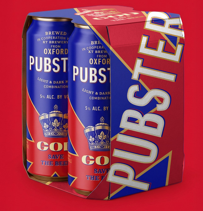 Дизайн банки пива Pubster